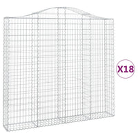 Thumbnail for Gabionen mit Hochbogen 18Stk. 200x30x180/200cm Verzinktes Eisen