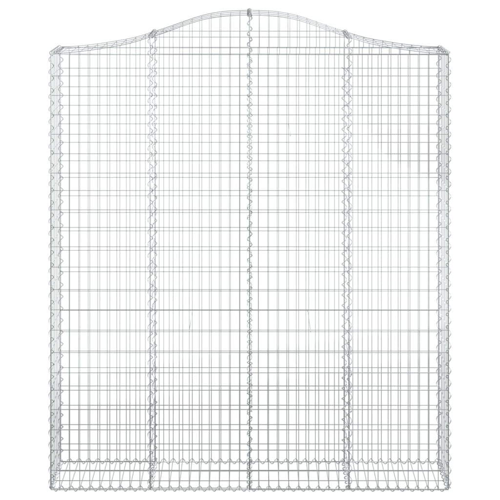 Gabionen mit Hochbogen 6 Stk. 200x30x220/240cm Verzinktes Eisen