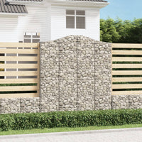 Thumbnail for Gabionen mit Hochbogen 6 Stk. 200x30x220/240cm Verzinktes Eisen