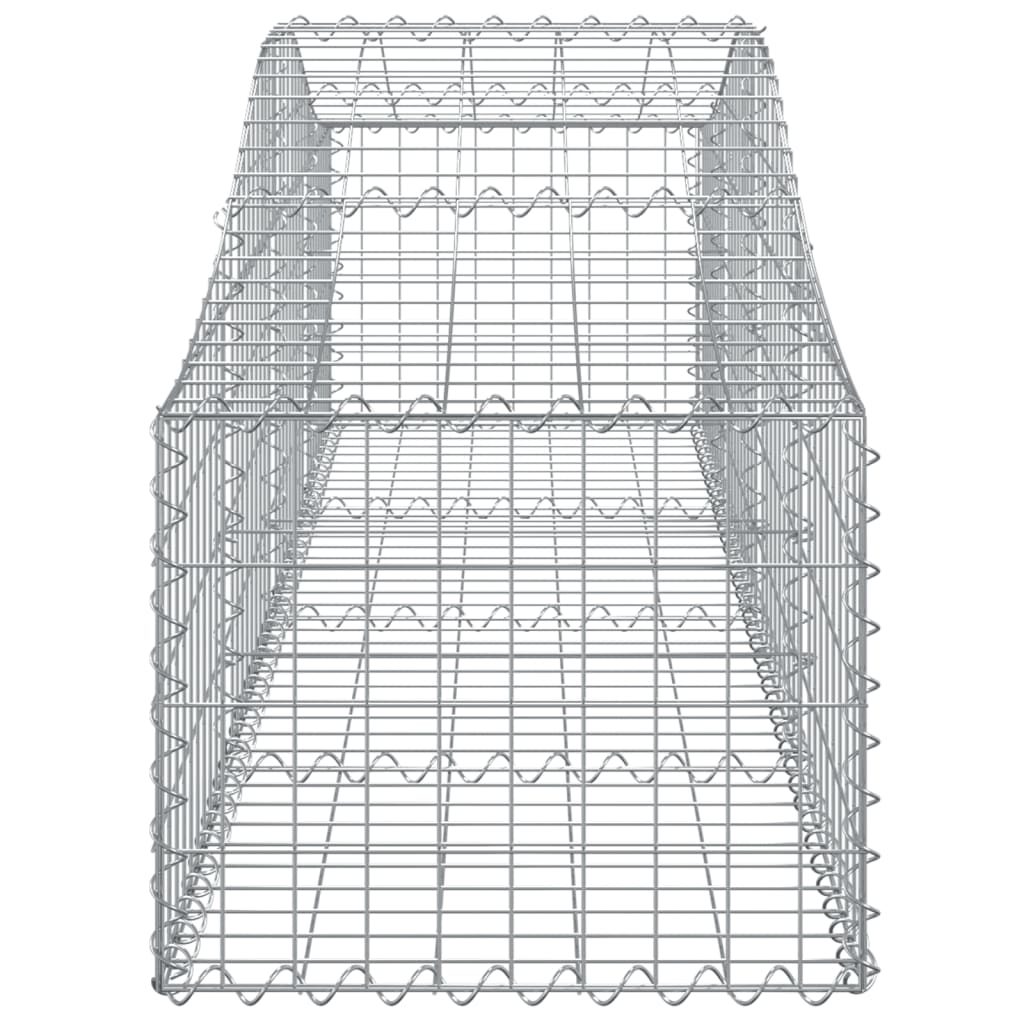Gabionen mit Hochbogen 10 Stk. 200x50x40/60 cm Verzinktes Eisen