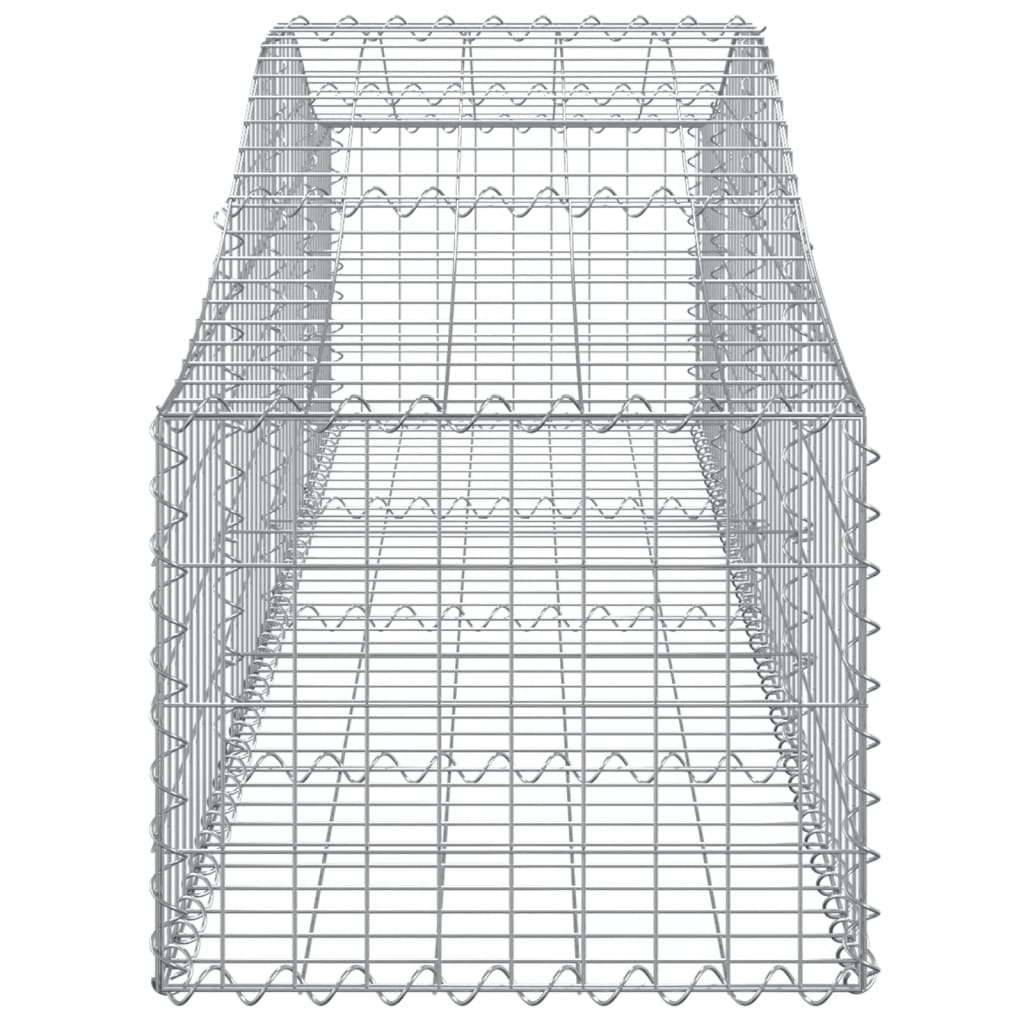 Gabionen mit Hochbogen 12 Stk. 200x50x40/60 cm Verzinktes Eisen