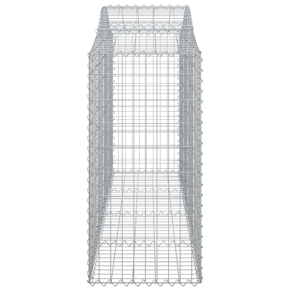 Gabionen mit Hochbogen 6 Stk. 200x50x100/120cm Verzinktes Eisen