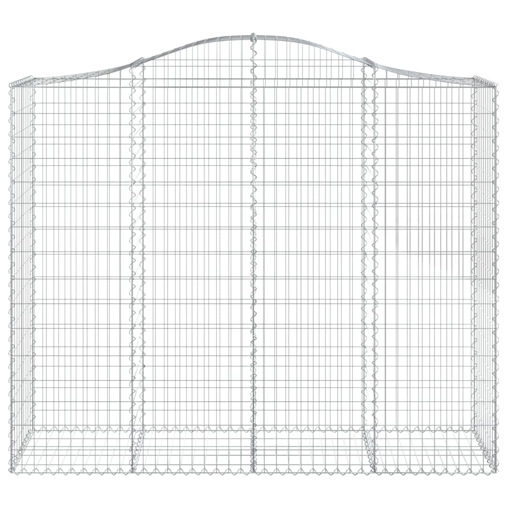 Gabionen mit Hochbogen 25Stk. 200x50x160/180cm Verzinktes Eisen