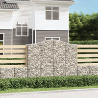 Thumbnail for Gabionen mit Hochbogen 25Stk. 200x50x160/180cm Verzinktes Eisen