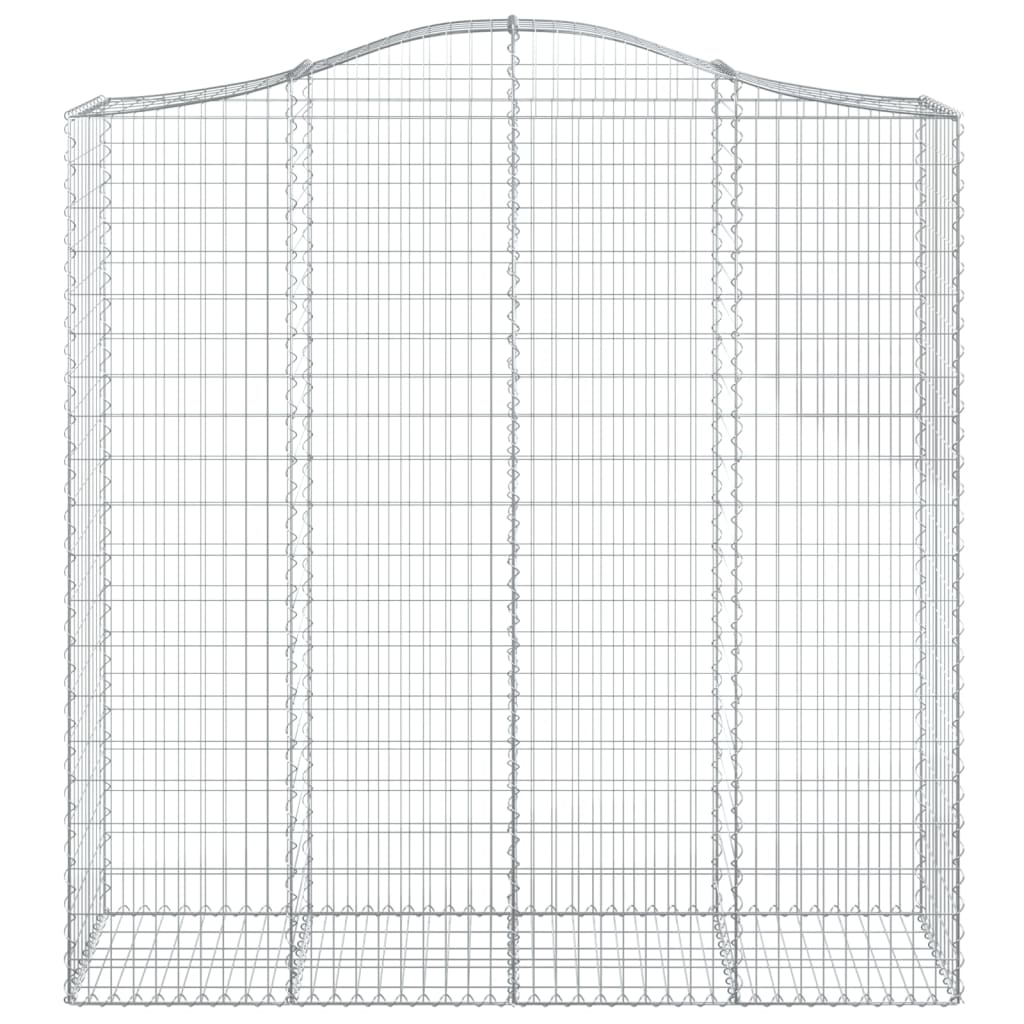 Gabionen mit Hochbogen 6 Stk. 200x50x200/220cm Verzinktes Eisen