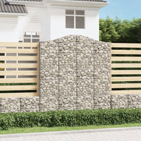Thumbnail for Gabionen mit Hochbogen 12Stk. 200x50x220/240cm Verzinktes Eisen