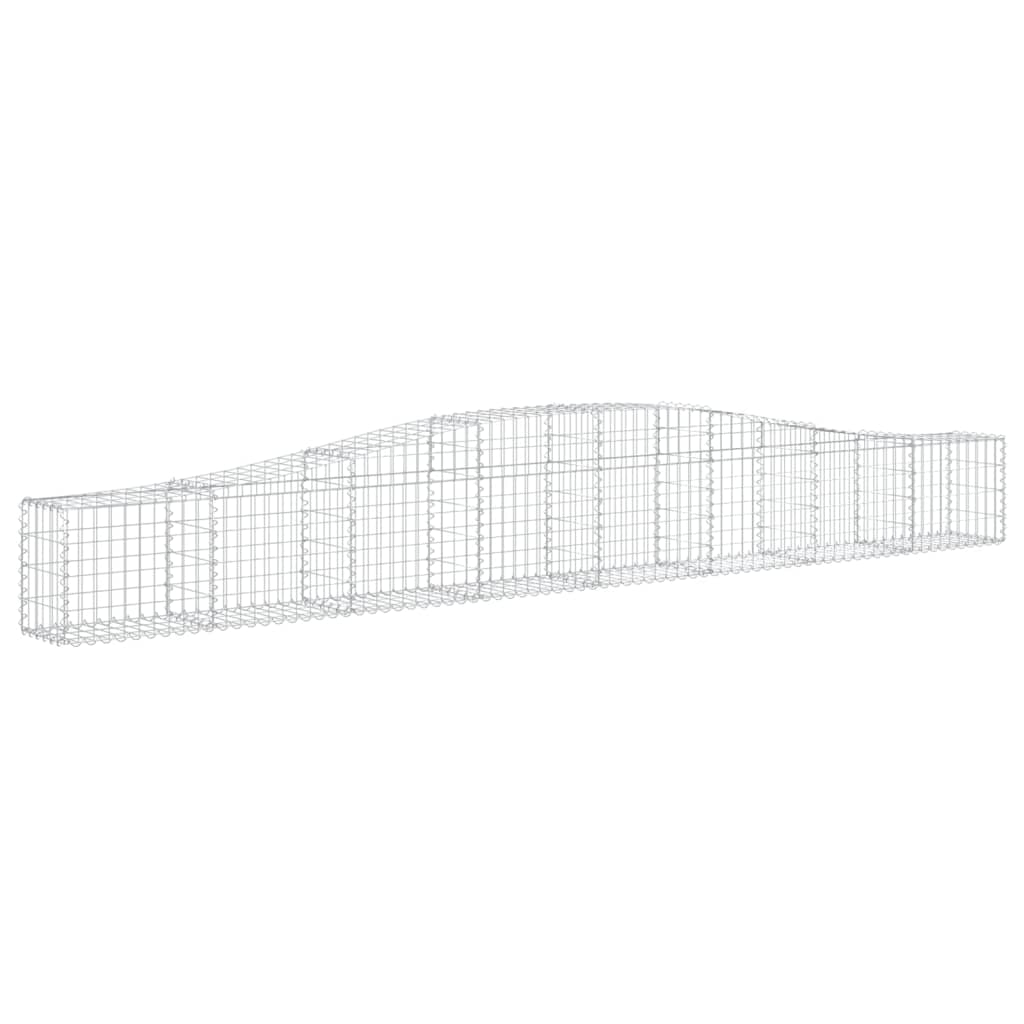 Gabionen mit Hochbogen 20 Stk. 400x30x40/60 cm Verzinktes Eisen
