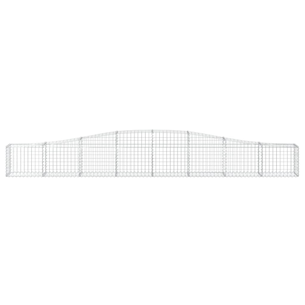 Gabionen mit Hochbogen 20 Stk. 400x30x40/60 cm Verzinktes Eisen