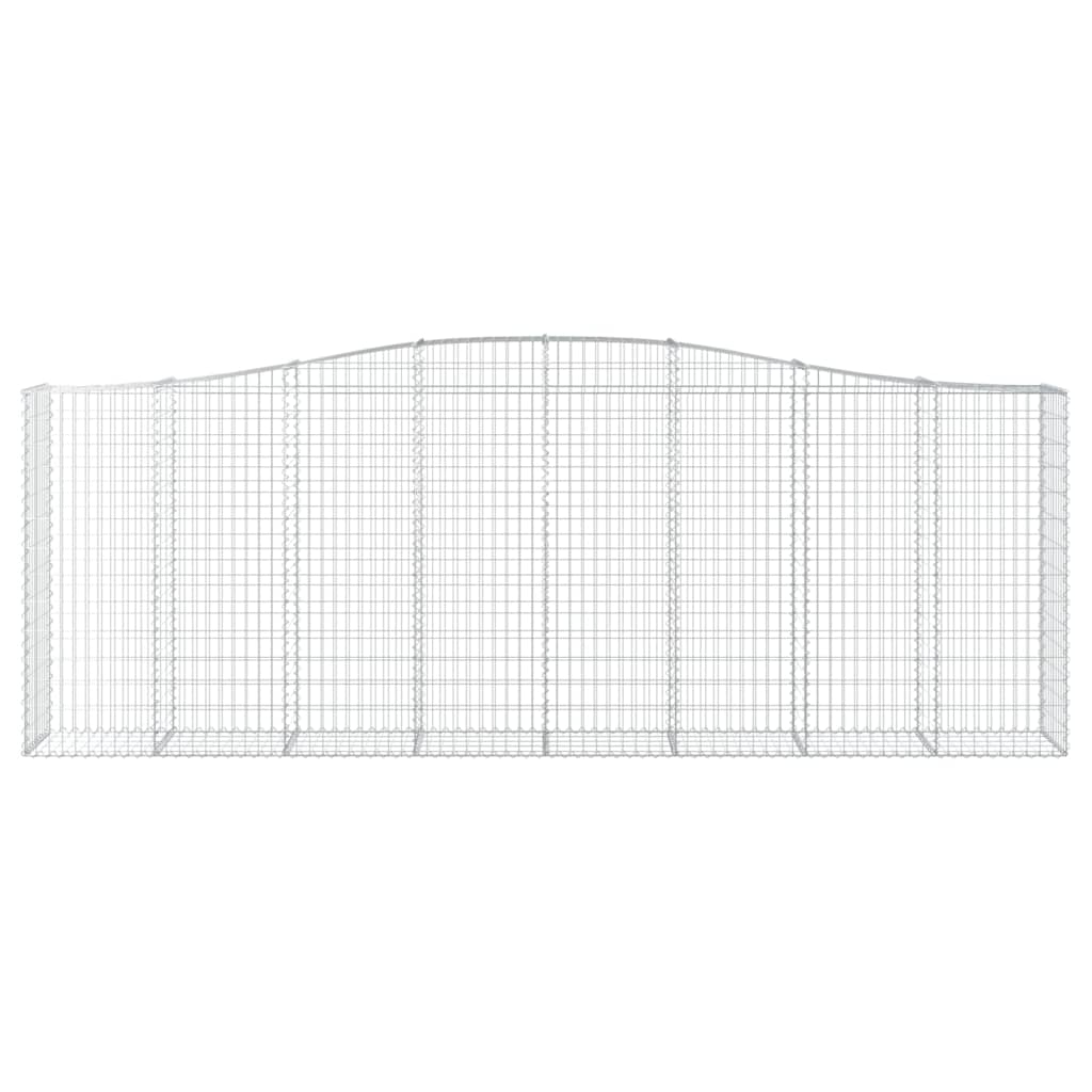 Gabionen mit Hochbogen 25 Stk 400x50x140/160cm Verzinktes Eisen