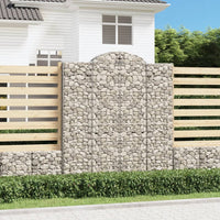 Thumbnail for Gabionen mit Hochbogen 2 Stk. 200x50x220/240cm Verzinktes Eisen