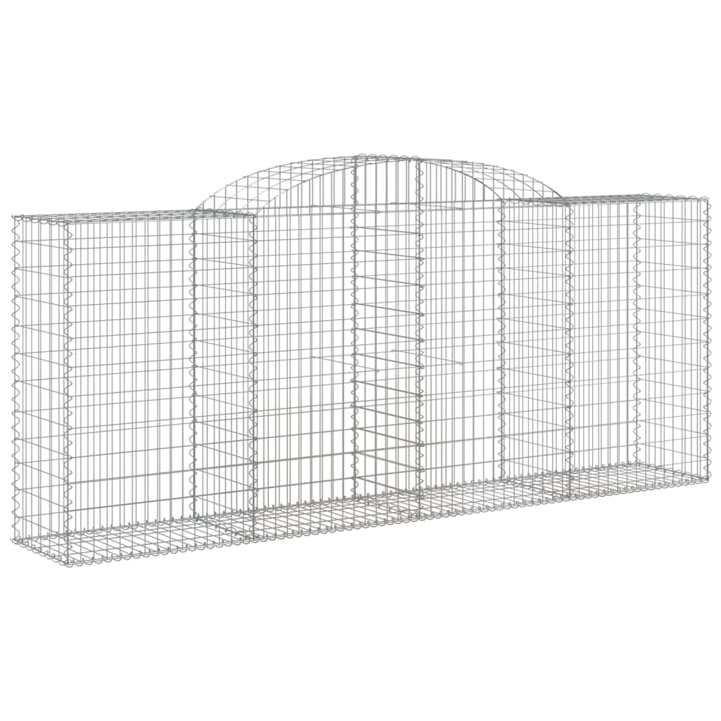 Gabionen mit Hochbogen 20 Stk 300x50x120/140cm Verzinktes Eisen