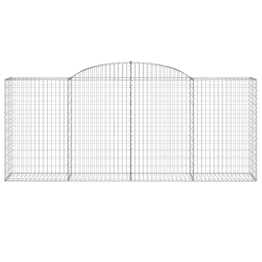 Gabionen mit Hochbogen 20 Stk 300x50x120/140cm Verzinktes Eisen