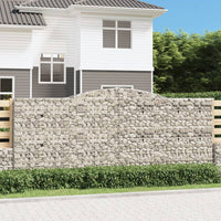 Thumbnail for Gabionen mit Hochbogen 3 Stk. 400x30x160/180cm Verzinktes Eisen