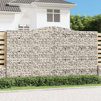 Thumbnail for Gabionen mit Hochbogen 5 Stk. 400x30x220/240cm Verzinktes Eisen