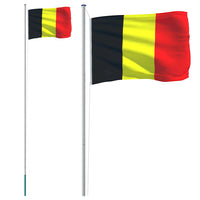 Thumbnail for Belgische Flagge mit Mast 6,23 m Aluminium