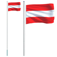 Thumbnail for Flagge Österreichs mit Mast 6,23 m Aluminium