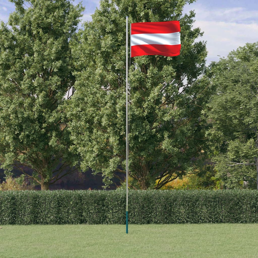 Flagge Österreichs mit Mast 6,23 m Aluminium
