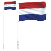 Thumbnail for Niederländische Flagge mit Mast 5,55 m Aluminium