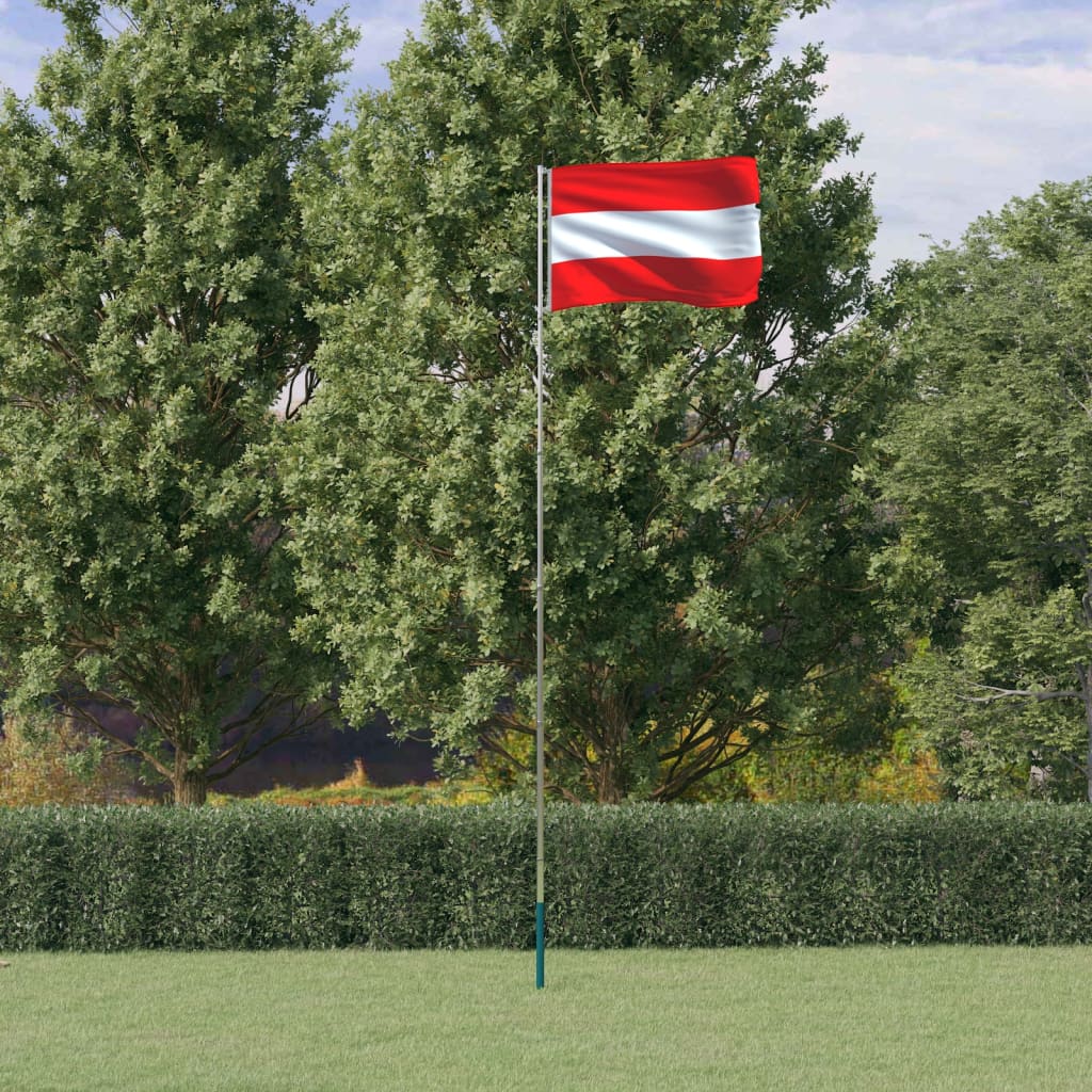 Flagge Österreichs mit Mast 5,55 m Aluminium