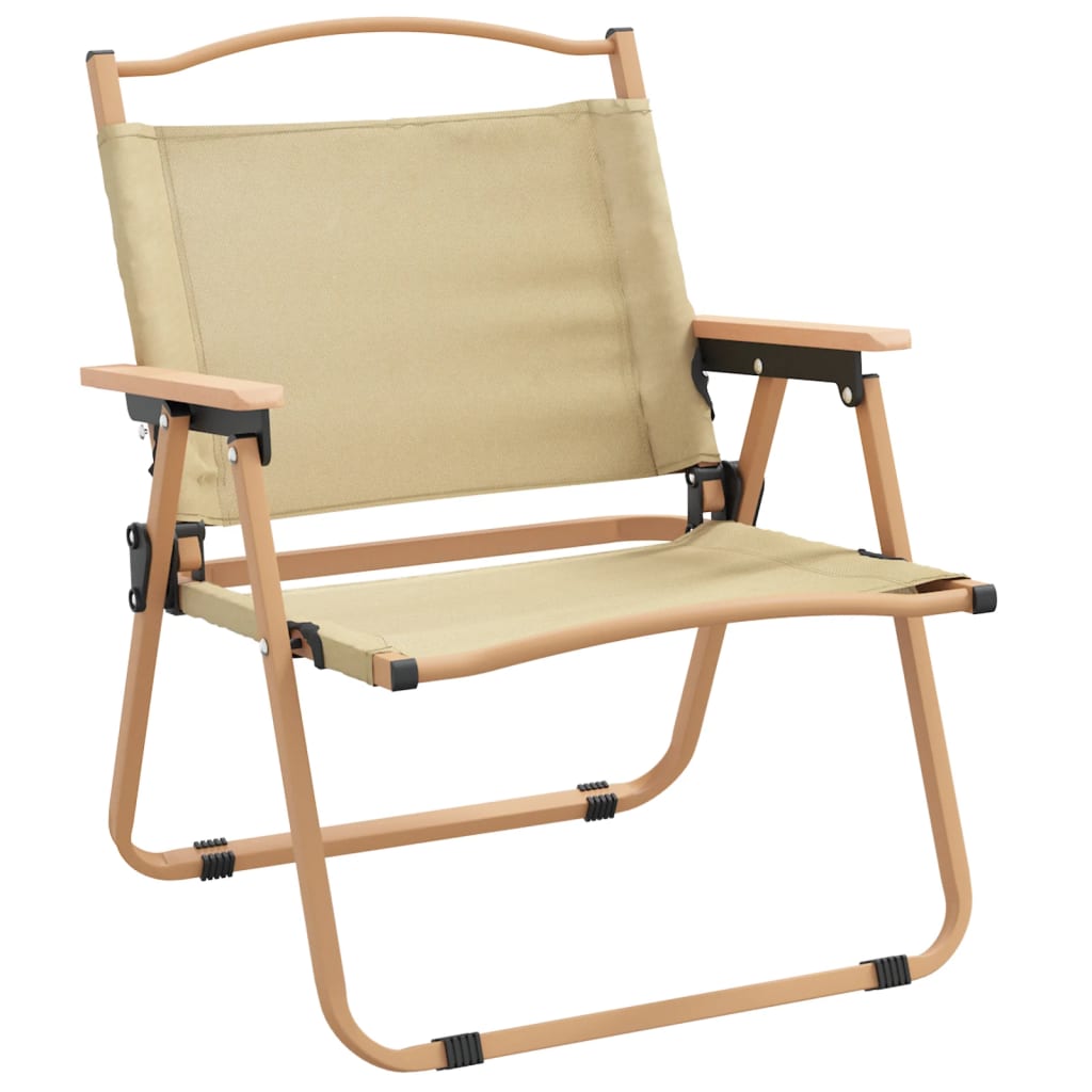 Campingstühle 2 Stk. Beige 54x43x59 cm Oxford-Gewebe
