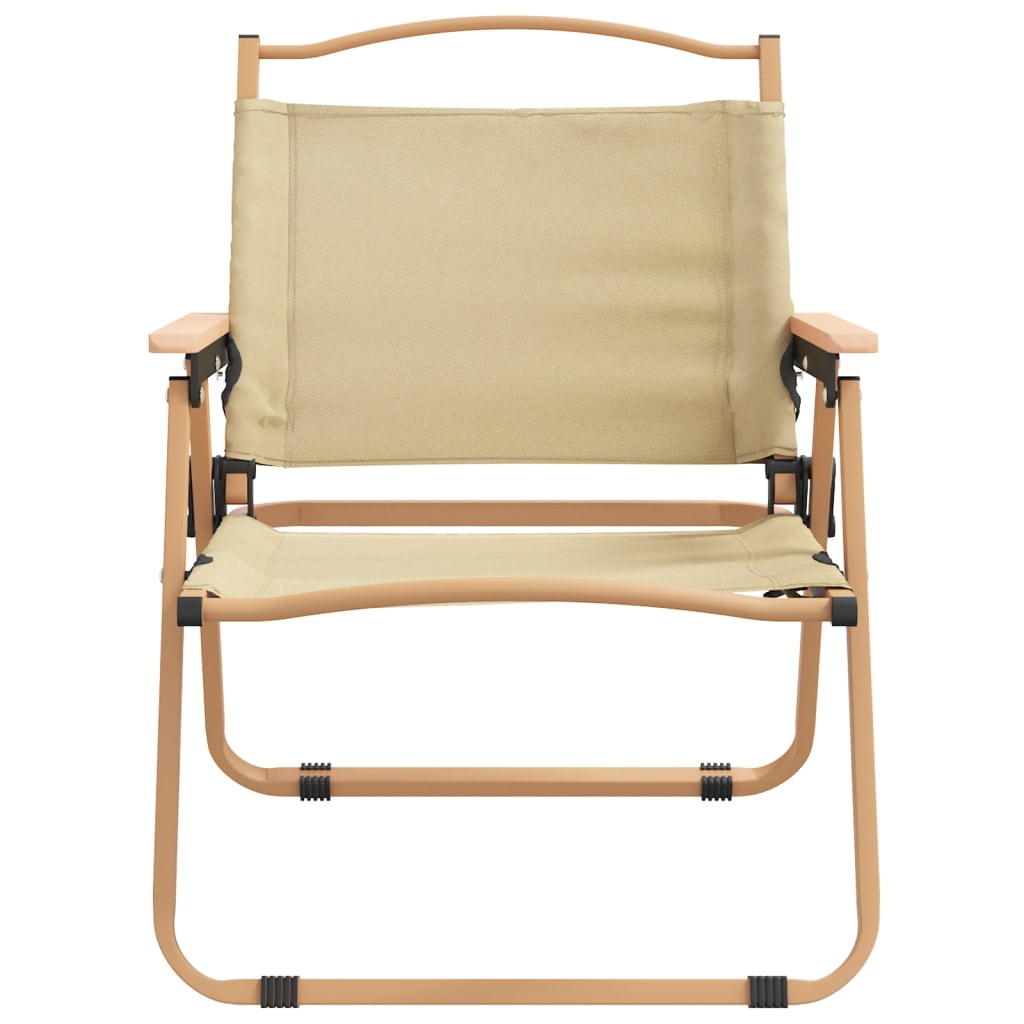 Campingstühle 2 Stk. Beige 54x43x59 cm Oxford-Gewebe