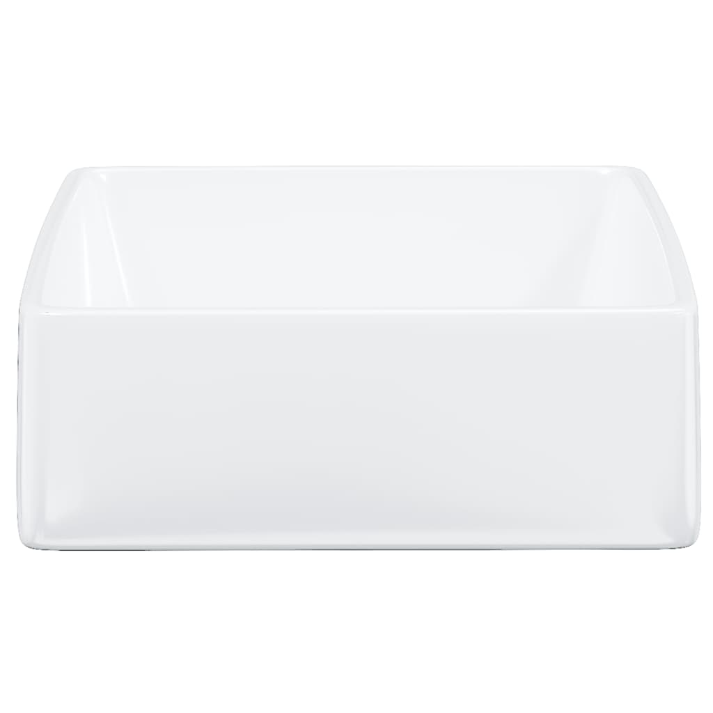 Waschbecken Weiß 37x37x13 cm Keramik Quadratisch