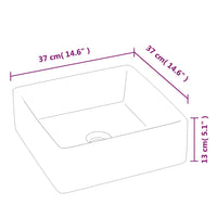 Thumbnail for Waschbecken Weiß 37x37x13 cm Keramik Quadratisch
