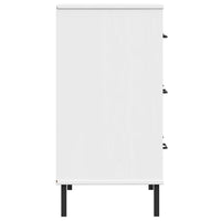 Thumbnail for Sideboard OSLO mit 3 Schubladen Weiß 77x40x79,5 cm Massivholz