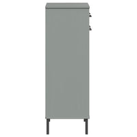 Thumbnail for Schuhschrank OSLO mit Metallbeinen Grau Massivholz Kiefer