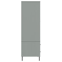 Thumbnail for Kleiderschrank OSLO Metallbeine Grau 90x55x172,5cm Massivholz