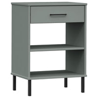 Thumbnail for Konsolenschrank OSLO mit Metallbeinen Grau Massivholz Kiefer