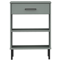 Thumbnail for Konsolenschrank OSLO mit Metallbeinen Grau Massivholz Kiefer