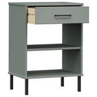 Thumbnail for Konsolenschrank OSLO mit Metallbeinen Grau Massivholz Kiefer