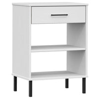 Thumbnail for Konsolenschrank OSLO mit Metallbeinen Weiß Massivholz Kiefer
