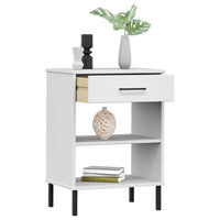 Thumbnail for Konsolenschrank OSLO mit Metallbeinen Weiß Massivholz Kiefer