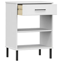 Thumbnail for Konsolenschrank OSLO mit Metallbeinen Weiß Massivholz Kiefer