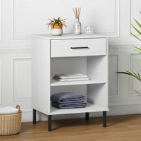 Thumbnail for Konsolenschrank OSLO mit Metallbeinen Weiß Massivholz Kiefer