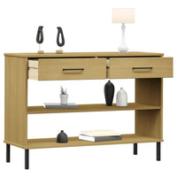 Thumbnail for Konsolenschrank OSLO mit Metallbeinen Braun Massivholz Kiefer