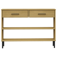 Thumbnail for Konsolenschrank OSLO mit Metallbeinen Braun Massivholz Kiefer