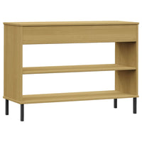 Thumbnail for Konsolenschrank OSLO mit Metallbeinen Braun Massivholz Kiefer