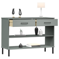 Thumbnail for Konsolenschrank OSLO mit Metallbeinen Grau Massivholz Kiefer