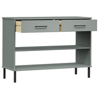 Thumbnail for Konsolenschrank OSLO mit Metallbeinen Grau Massivholz Kiefer