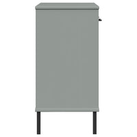Thumbnail for Konsolenschrank OSLO mit Metallbeinen Grau Massivholz Kiefer