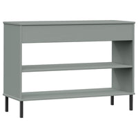 Thumbnail for Konsolenschrank OSLO mit Metallbeinen Grau Massivholz Kiefer
