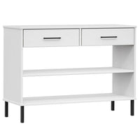 Thumbnail for Konsolenschrank OSLO mit Metallbeinen Weiß Massivholz Kiefer