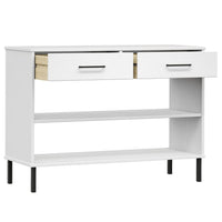Thumbnail for Konsolenschrank OSLO mit Metallbeinen Weiß Massivholz Kiefer