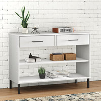 Thumbnail for Konsolenschrank OSLO mit Metallbeinen Weiß Massivholz Kiefer