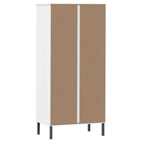 Thumbnail for Bücherregal OSLO mit 2 Schubladen Weiß 60x35x128,5cm Massivholz