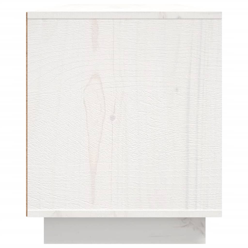 TV-Schrank Weiß 156x37x45 cm Massivholz Kiefer