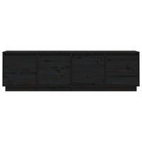 Thumbnail for TV-Schrank Schwarz 156x37x45 cm Massivholz Kiefer